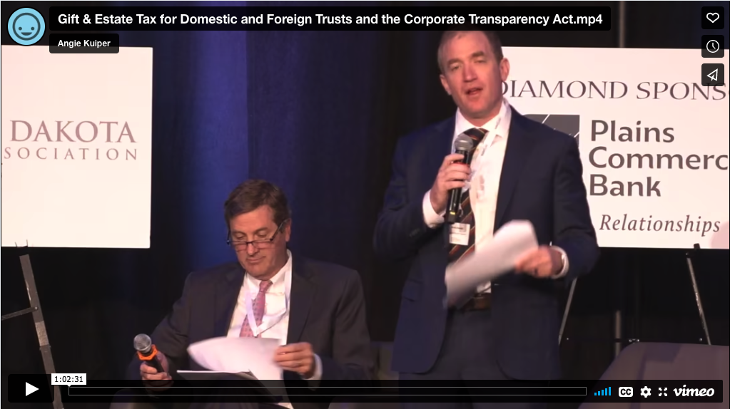 Gift & Estate Tax for Domestic and Foreign Trusts and the Corporate Transparency Act